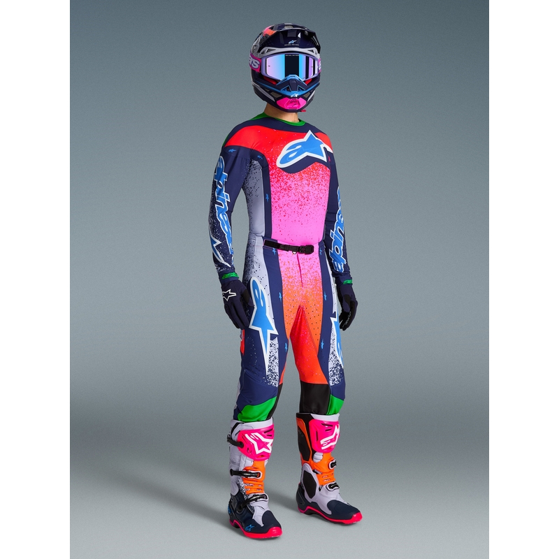Alpinestars Supertech Limited Edition Records motokros hlače sive boje