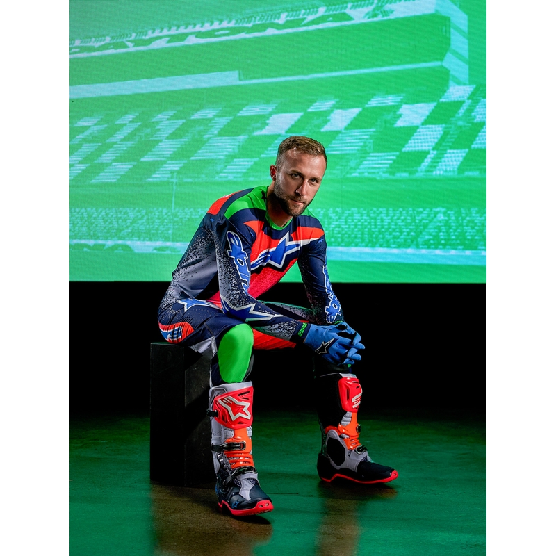 Alpinestars Supertech Limited Edition Records motokros hlače sive boje