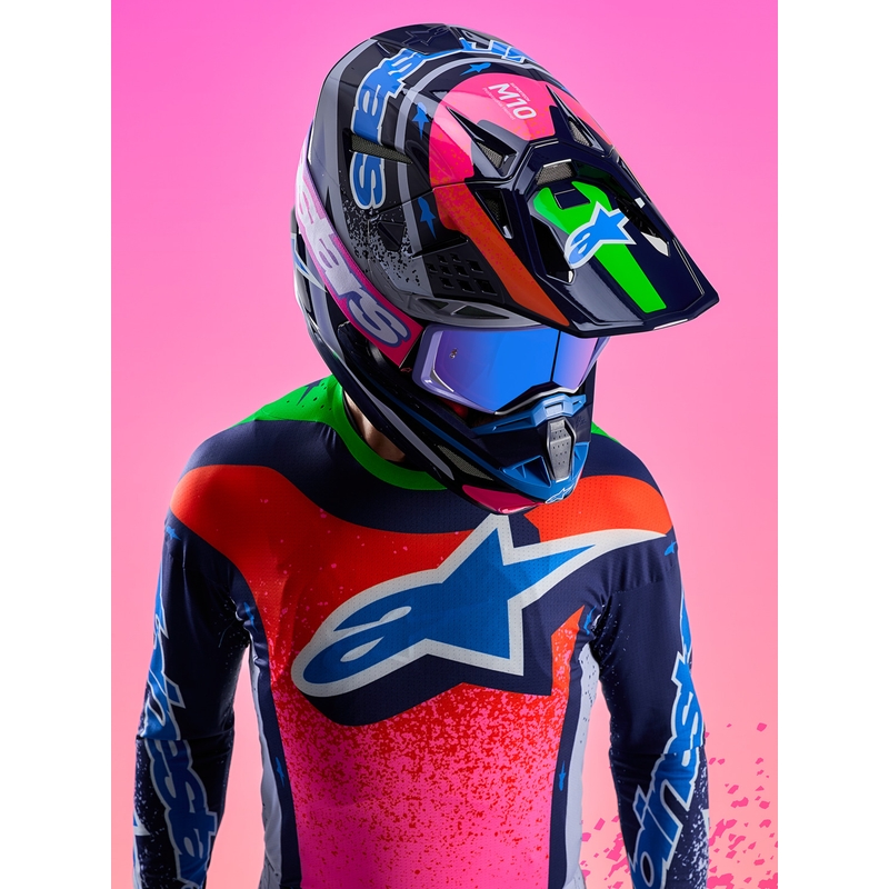 Alpinestars Supertech S-M10 Limited Edition Records Motokros kaciga siva