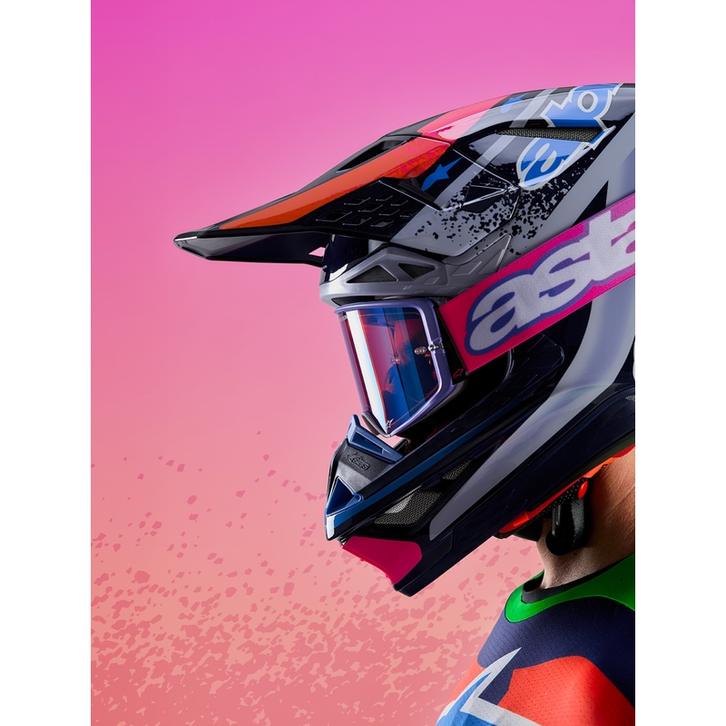 Alpinestars Supertech S-M10 Limited Edition Records Motokros kaciga siva