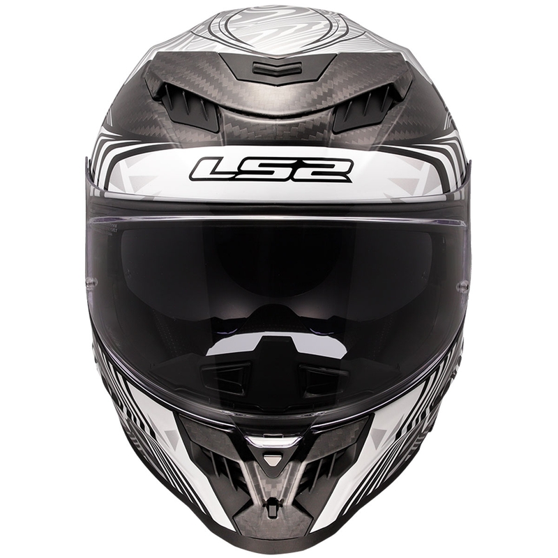 LS2 FF807 Dragon Carbon Enthum kaciga za motocikle s punim licem, sjajno srebrna