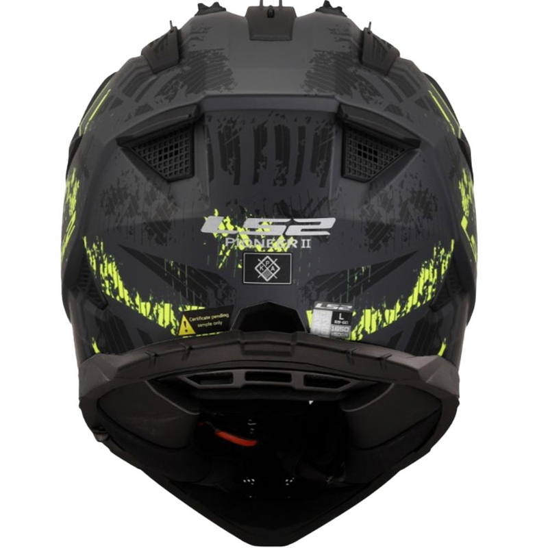 Enduro motociklistička kaciga LS2 MX702 PIONEER II CRAZY crno-fluo žuta