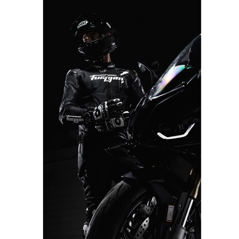Furygan Raptor Evo 3 kožna motociklistička jakna crno-bijela
