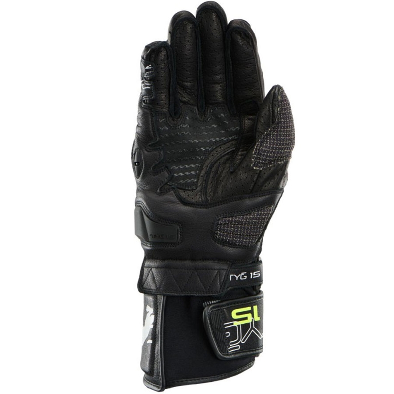 Furygan STYG 15 Ventilirane motociklističke rukavice crno-bijelo-fluo žuto