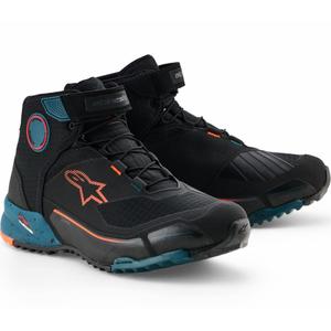 Alpinestars CR-X Drystar motociklističke čizme crno-plavo-fluo narančaste