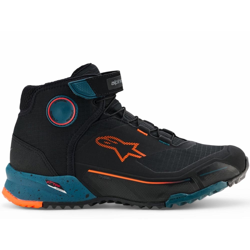 Alpinestars CR-X Drystar motociklističke čizme crno-plavo-fluo narančaste