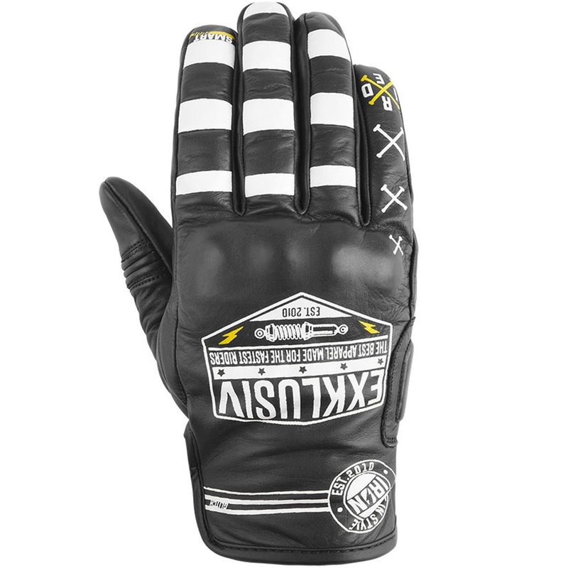 NOX Ekskluzivne Iron Glitch Motociklističke Rukavice Crno-Bijele