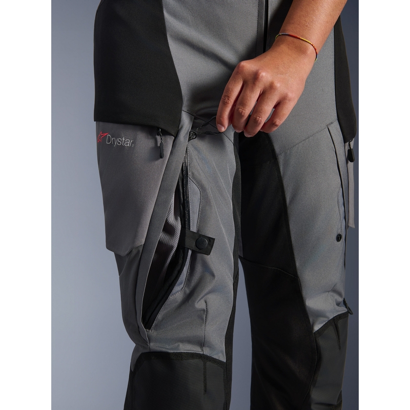 Ženske motociklističke hlače Alpinestars Stella Andes V4 Drystar crno-tamno sive