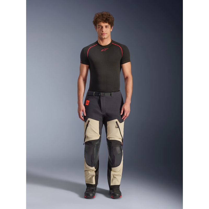 Alpinestars Halo PRO Drystar XF motociklističke hlače krem-crno-crvene