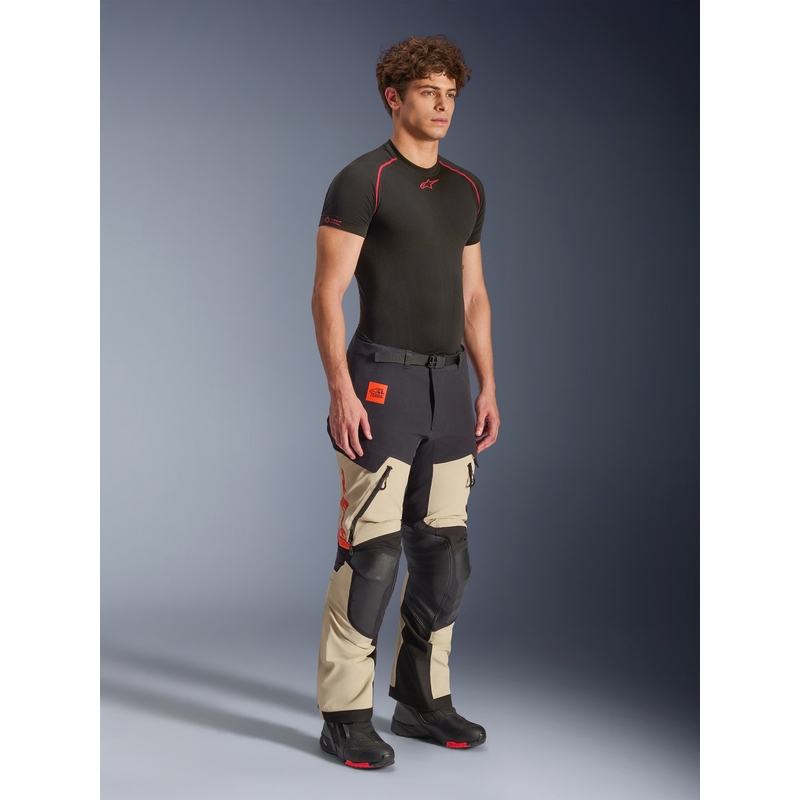 Alpinestars Halo PRO Drystar XF motociklističke hlače krem-crno-crvene