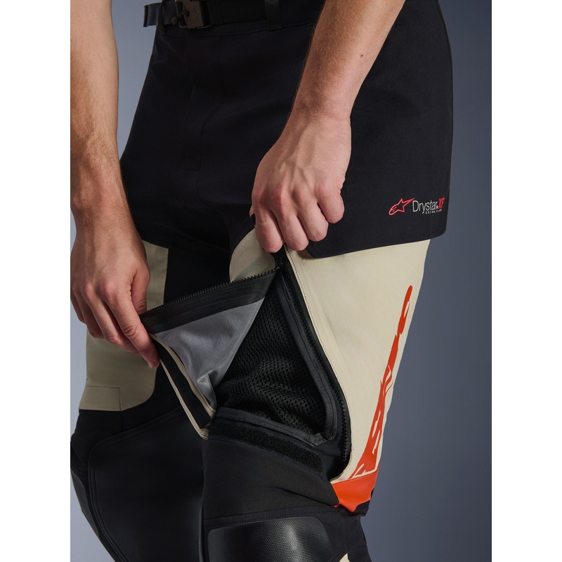 Alpinestars Halo PRO Drystar XF motociklističke hlače krem-crno-crvene