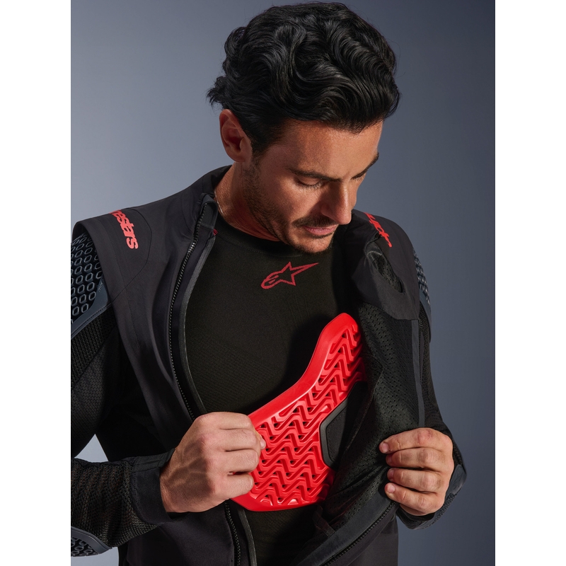 Alpinestars Halo PRO Drystar XF motociklistička jakna crno-tamnosivo-crvena