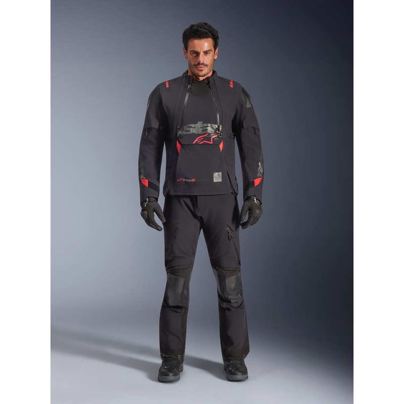 Alpinestars Halo PRO Drystar XF motociklistička jakna crno-tamnosivo-crvena