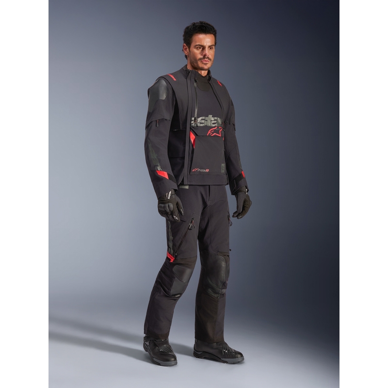 Alpinestars Halo PRO Drystar XF motociklistička jakna crno-tamnosivo-crvena