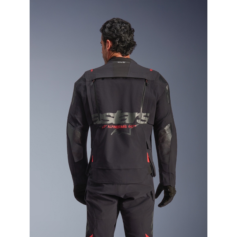Alpinestars Halo PRO Drystar XF motociklistička jakna crno-tamnosivo-crvena