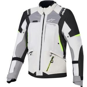 Alpinestars Stella Andes V4 Drystar Ženska motociklistička jakna tamno siva-svijetlosiva-crna-fluo žuta