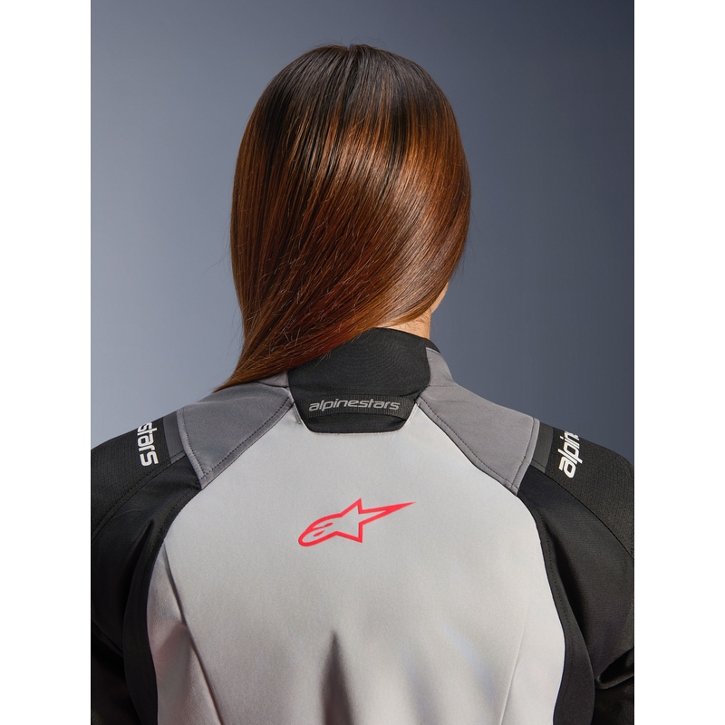 Alpinestars Stella Andes V4 Drystar Ženska motociklistička jakna tamno siva-svijetlosiva-crno-crvena