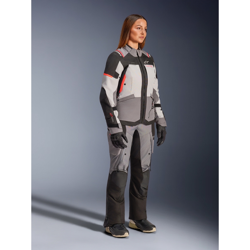 Alpinestars Stella Andes V4 Drystar Ženska motociklistička jakna tamno siva-svijetlosiva-crno-crvena