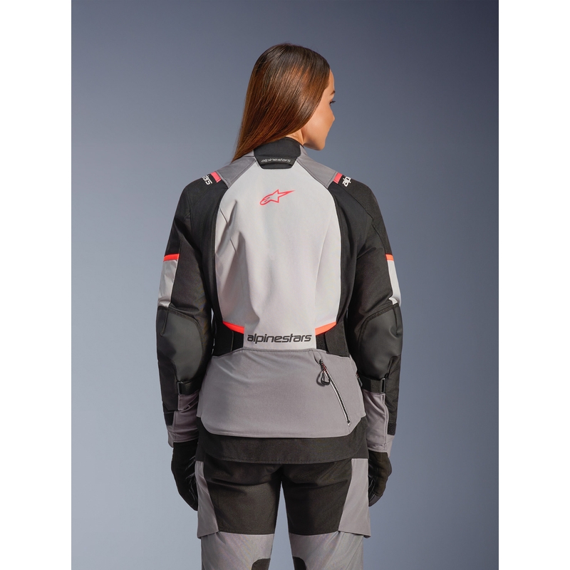 Alpinestars Stella Andes V4 Drystar Ženska motociklistička jakna tamno siva-svijetlosiva-crno-crvena