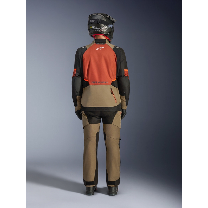 Alpinestars Andes V4 Drystar motociklistička jakna svijetlosmeđa-tamnonarančasta-crna