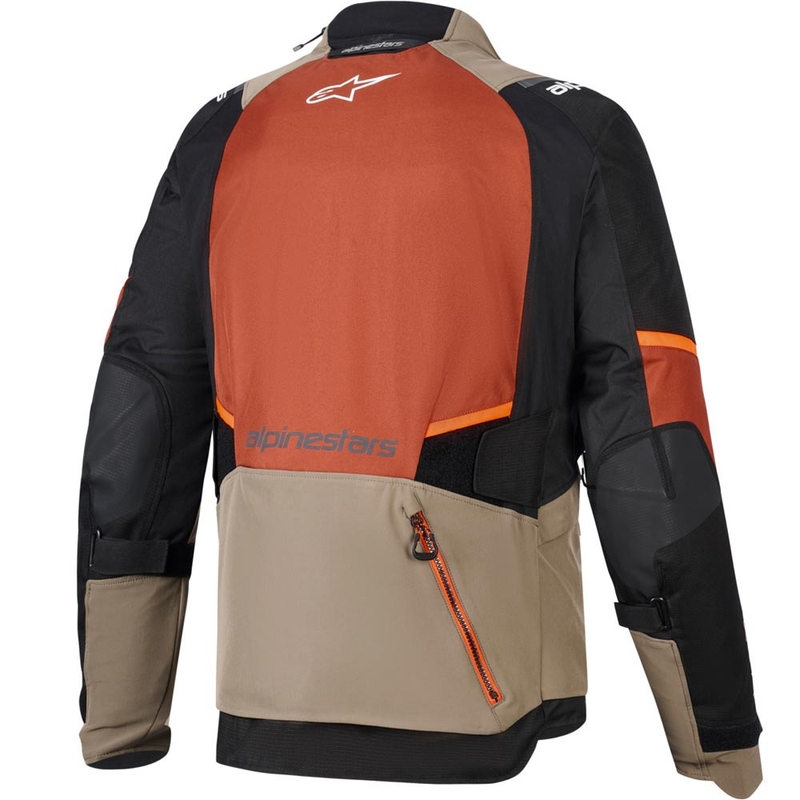 Alpinestars Andes V4 Drystar motociklistička jakna svijetlosmeđa-tamnonarančasta-crna