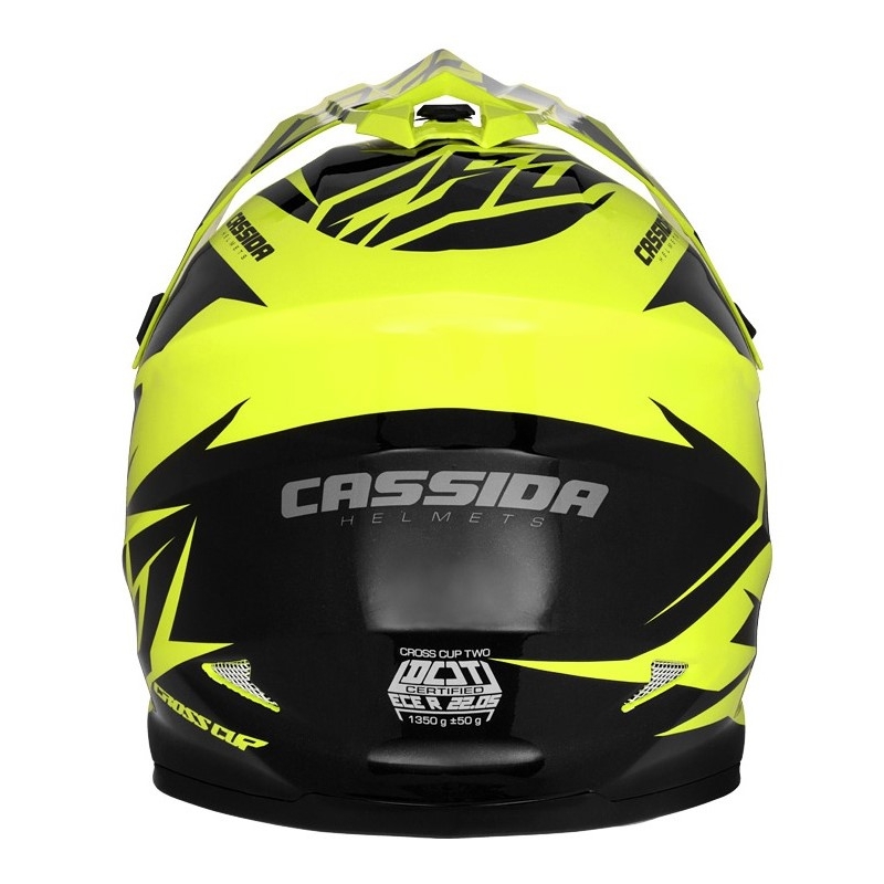 Motocross kaciga Cassida Cross Cup Two crno-siva-fluo žuta