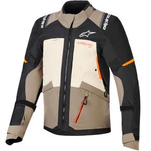Alpinestars Andes V4 Drystar motociklistička jakna krem-svijetlosmeđa-crna-fluo narančasta