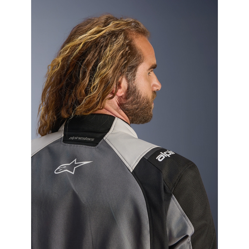 Alpinestars Andes V4 Drystar motociklistička jakna tamno siva-svijetlosiva-crna-fluo žuta