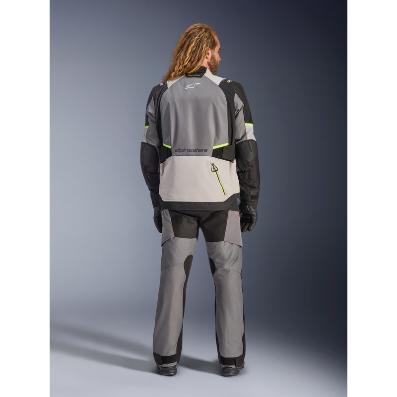Alpinestars Andes V4 Drystar motociklistička jakna tamno siva-svijetlosiva-crna-fluo žuta
