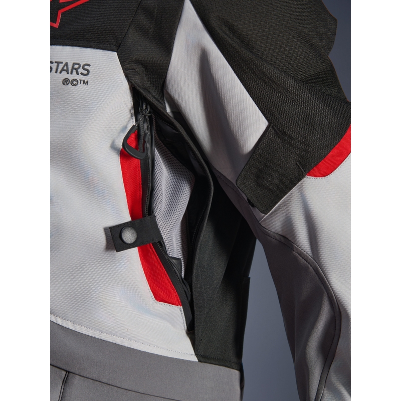 Alpinestars Andes V4 Drystar motociklistička jakna tamno siva-svijetlosiva-crno-crvena