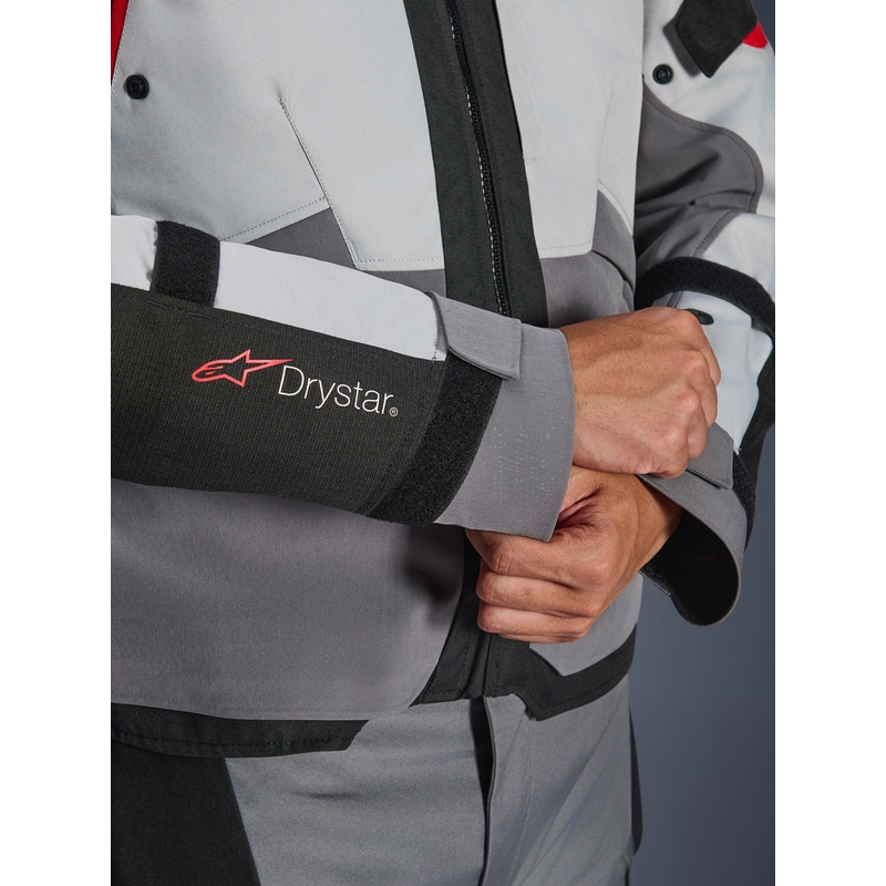 Alpinestars Andes V4 Drystar motociklistička jakna tamno siva-svijetlosiva-crno-crvena