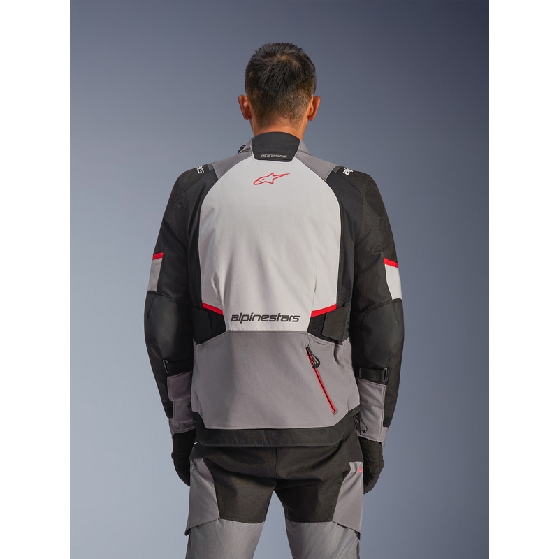 Alpinestars Andes V4 Drystar motociklistička jakna tamno siva-svijetlosiva-crno-crvena
