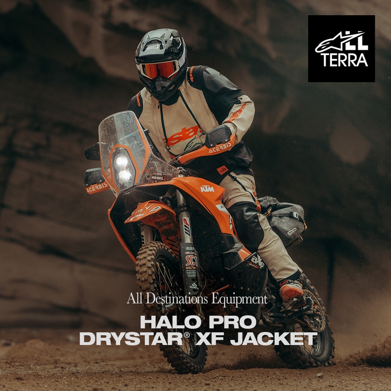 Alpinestars Halo PRO Drystar XF motociklistička jakna krem-crna-crvena