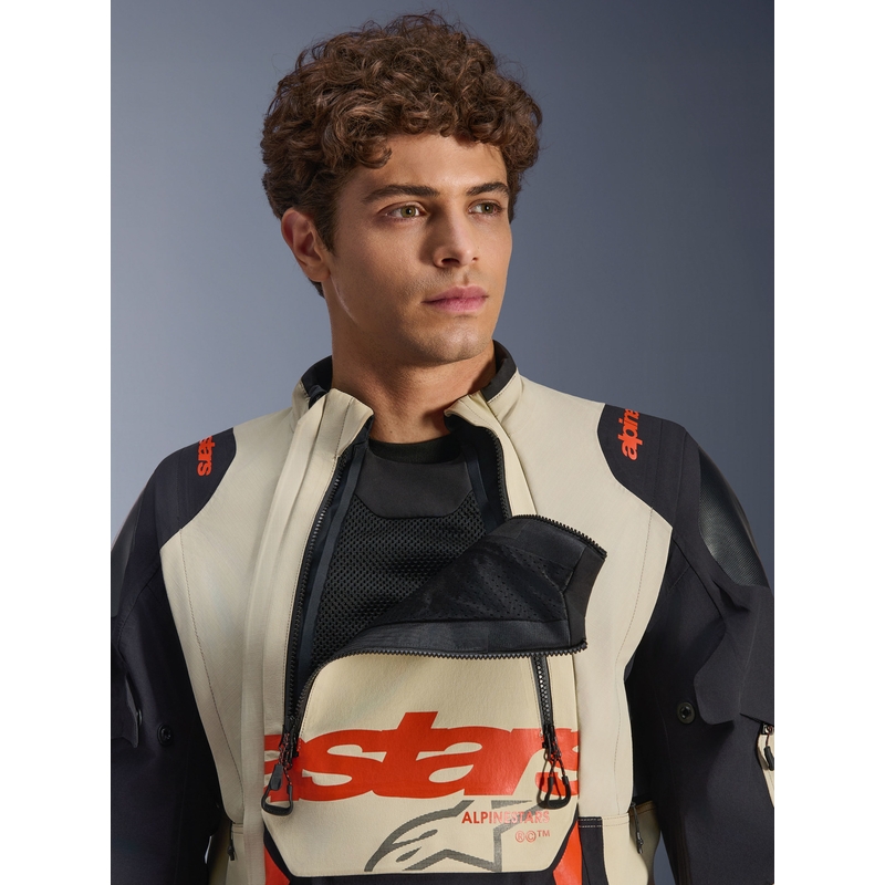 Alpinestars Halo PRO Drystar XF motociklistička jakna krem-crna-crvena