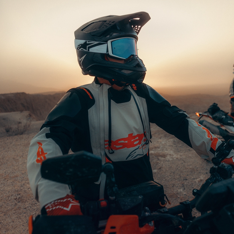 Alpinestars Halo PRO Drystar XF motociklistička jakna krem-crna-crvena