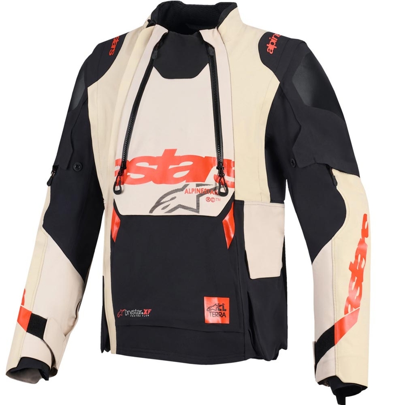 Alpinestars Halo PRO Drystar XF motociklistička jakna krem-crna-crvena