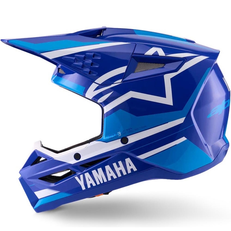 Dječja motokros kaciga Alpinestars S-M3 YAMAHA kolekcija plavo-bijela