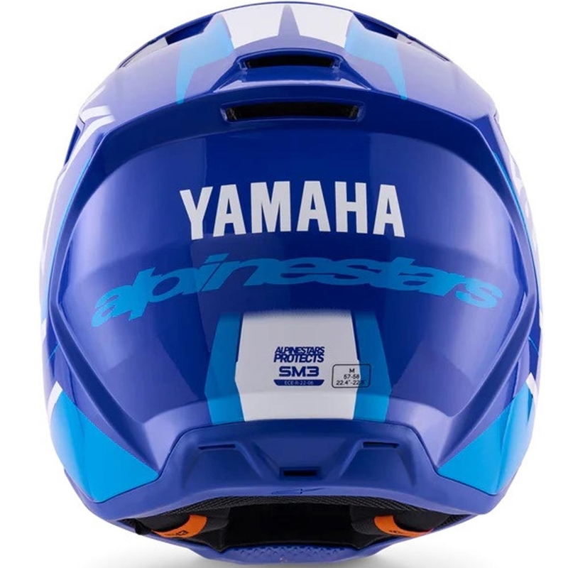 Dječja motokros kaciga Alpinestars S-M3 YAMAHA kolekcija plavo-bijela