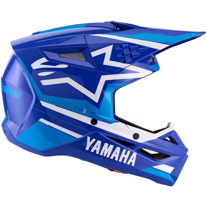 Dječja motokros kaciga Alpinestars S-M3 YAMAHA kolekcija plavo-bijela