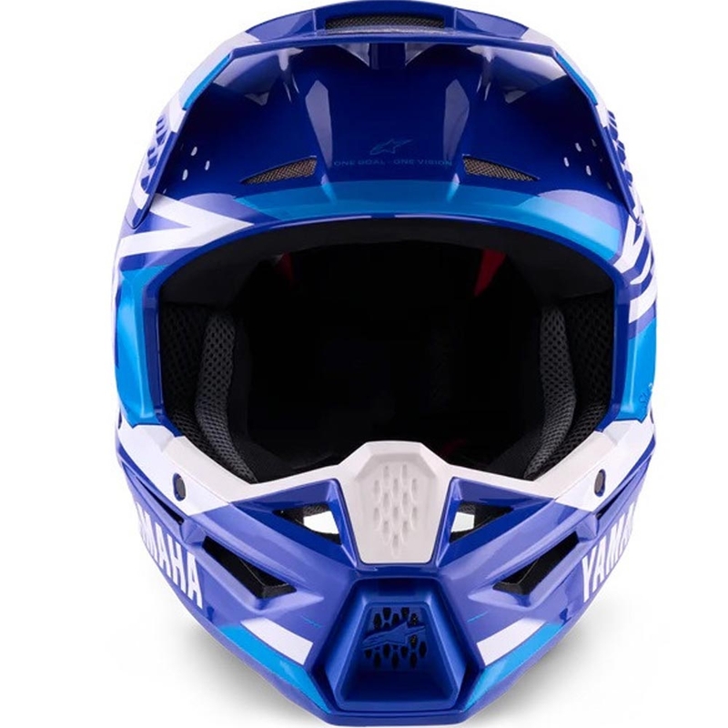 Dječja motokros kaciga Alpinestars S-M3 YAMAHA kolekcija plavo-bijela