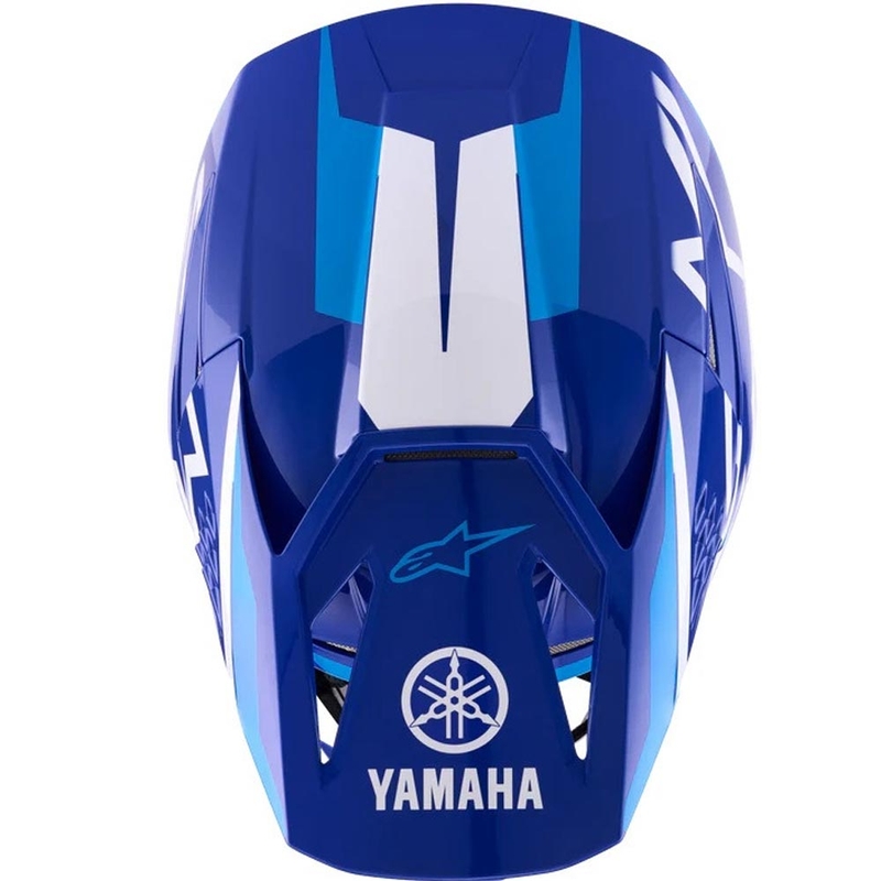 Dječja motokros kaciga Alpinestars S-M3 YAMAHA kolekcija plavo-bijela