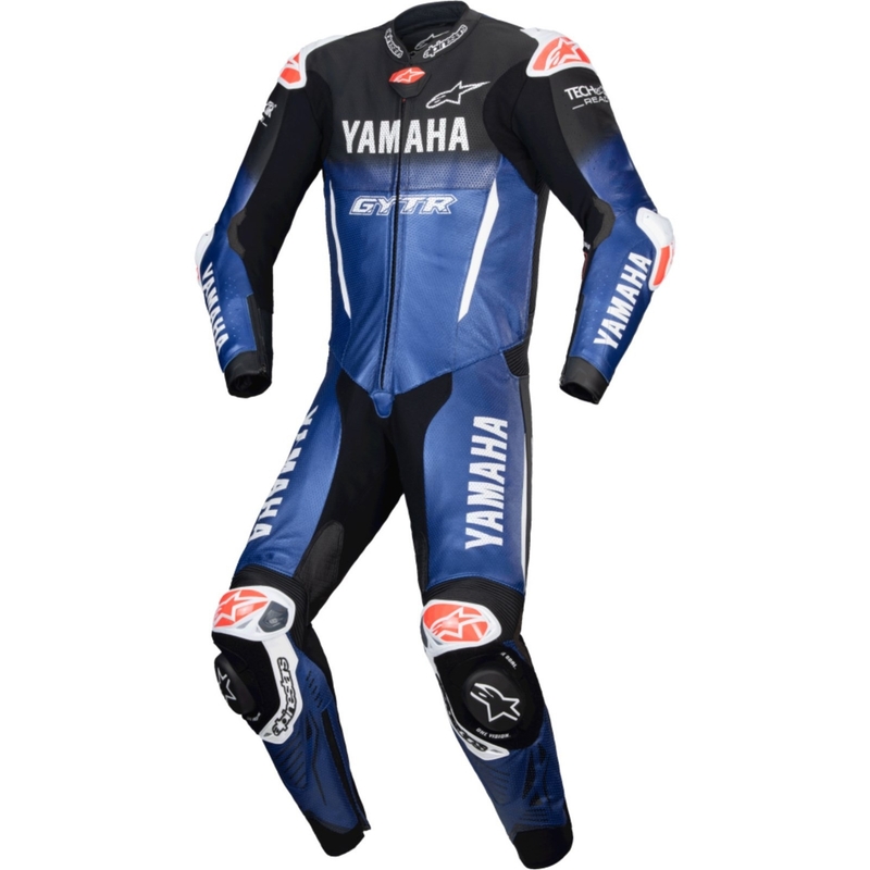 Jednodijelno kožno motociklističko odijelo Alpinestars GP-R7 YAMAHA GYTR TECH-AIR kompatibilno s kolekcijom plavo-crno-bijelo-crveno