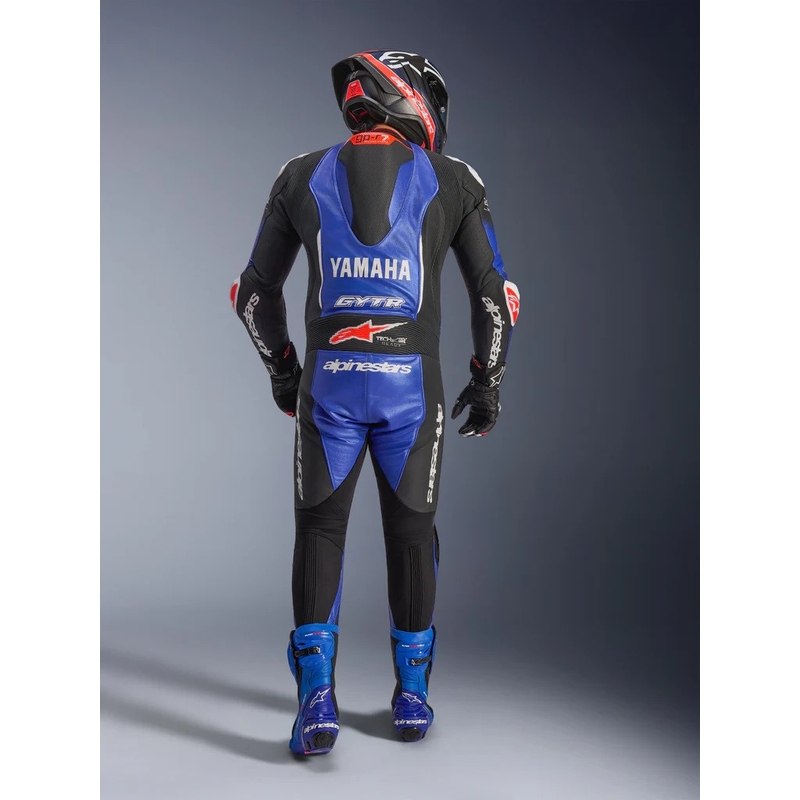 Jednodijelno kožno motociklističko odijelo Alpinestars GP-R7 YAMAHA GYTR TECH-AIR kompatibilno s kolekcijom plavo-crno-bijelo-crveno