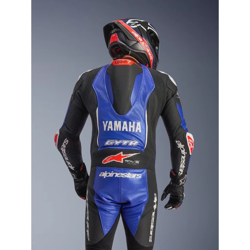 Jednodijelno kožno motociklističko odijelo Alpinestars GP-R7 YAMAHA GYTR TECH-AIR kompatibilno s kolekcijom plavo-crno-bijelo-crveno