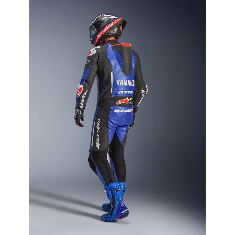 Jednodijelno kožno motociklističko odijelo Alpinestars GP-R7 YAMAHA GYTR TECH-AIR kompatibilno s kolekcijom plavo-crno-bijelo-crveno