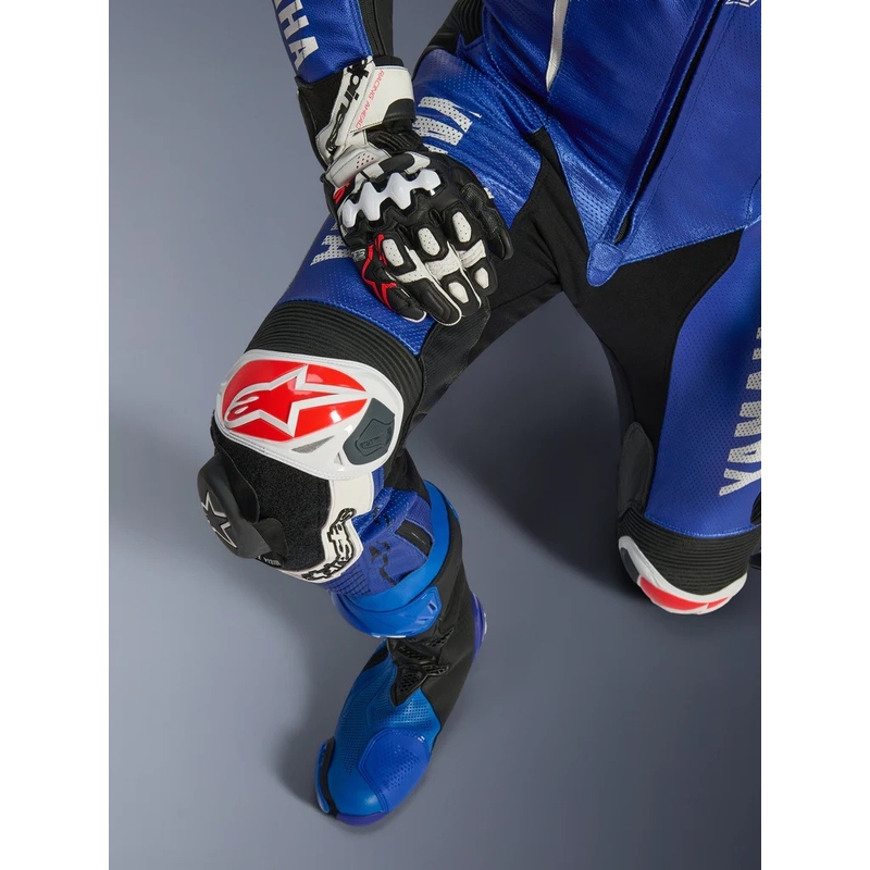 Jednodijelno kožno motociklističko odijelo Alpinestars GP-R7 YAMAHA GYTR TECH-AIR kompatibilno s kolekcijom plavo-crno-bijelo-crveno