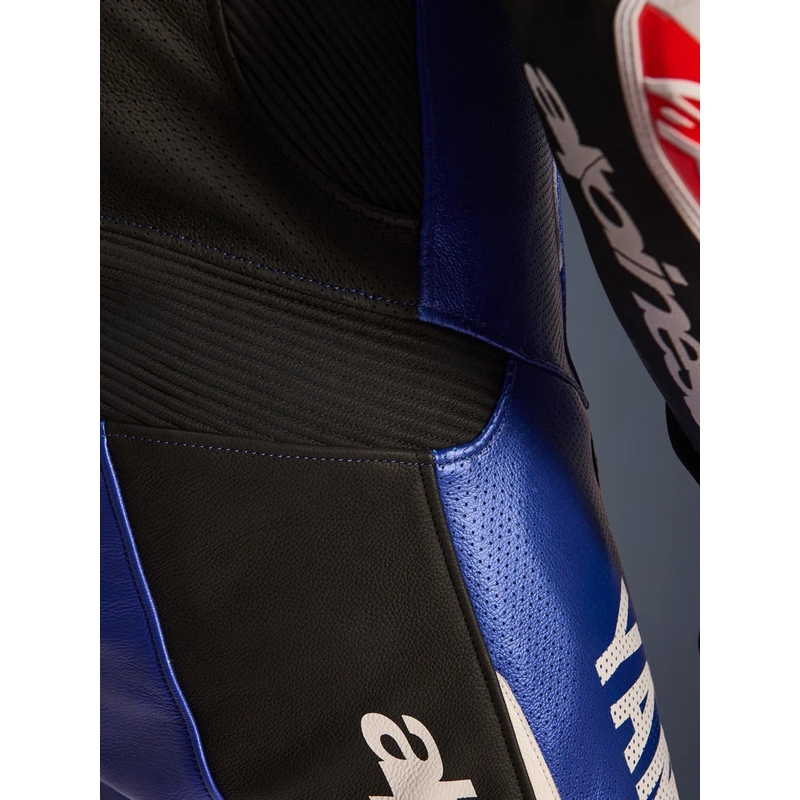 Jednodijelno kožno motociklističko odijelo Alpinestars GP-R7 YAMAHA GYTR TECH-AIR kompatibilno s kolekcijom plavo-crno-bijelo-crveno