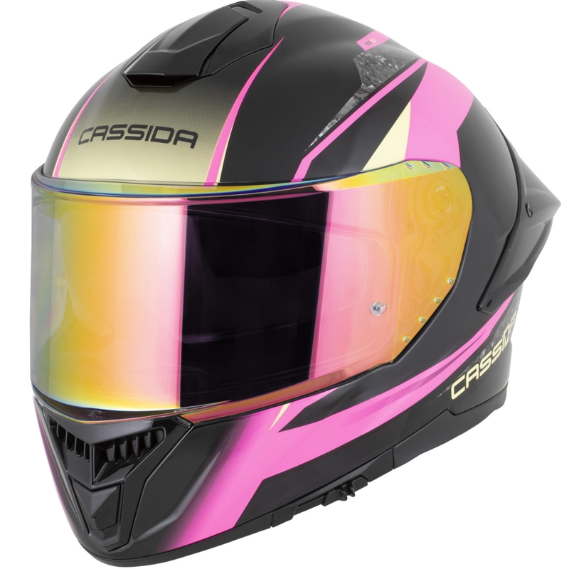 Cassida Integral GTS 2.1 Mega full-face motociklistička kaciga crno-roza-bijela-vanilija