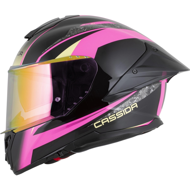 Cassida Integral GTS 2.1 Mega full-face motociklistička kaciga crno-roza-bijela-vanilija