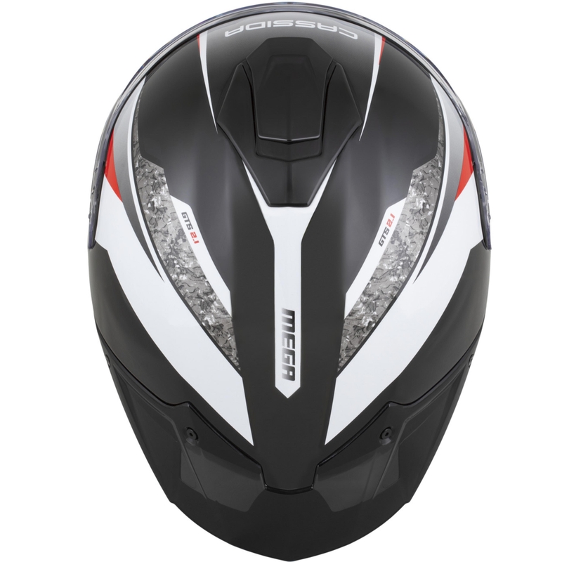 Cassida Integral GTS 2.1 Mega full-face motociklistička kaciga crno-bijelo-crvena